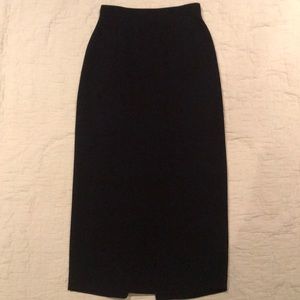 Long black straight skirt